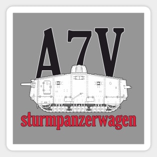 To lover history of tanks! A7V German WW1 tank Magnet